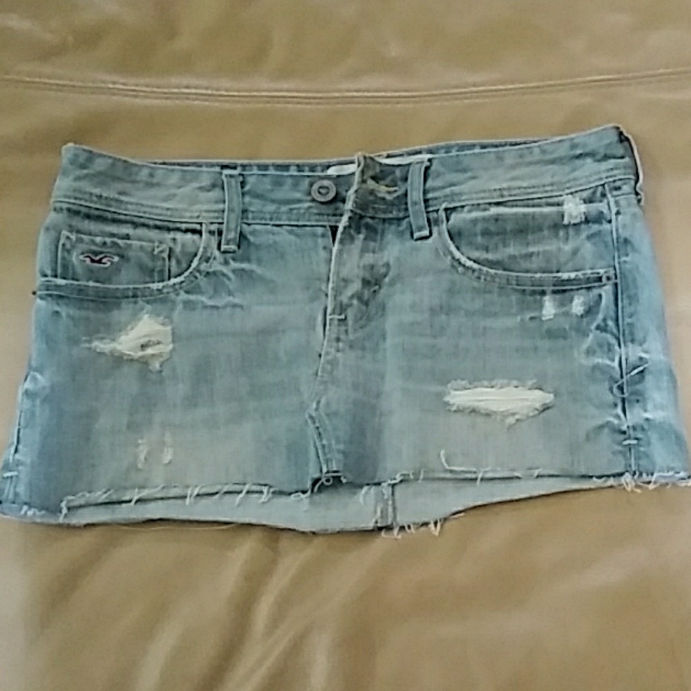 Hollister denim mini skirt